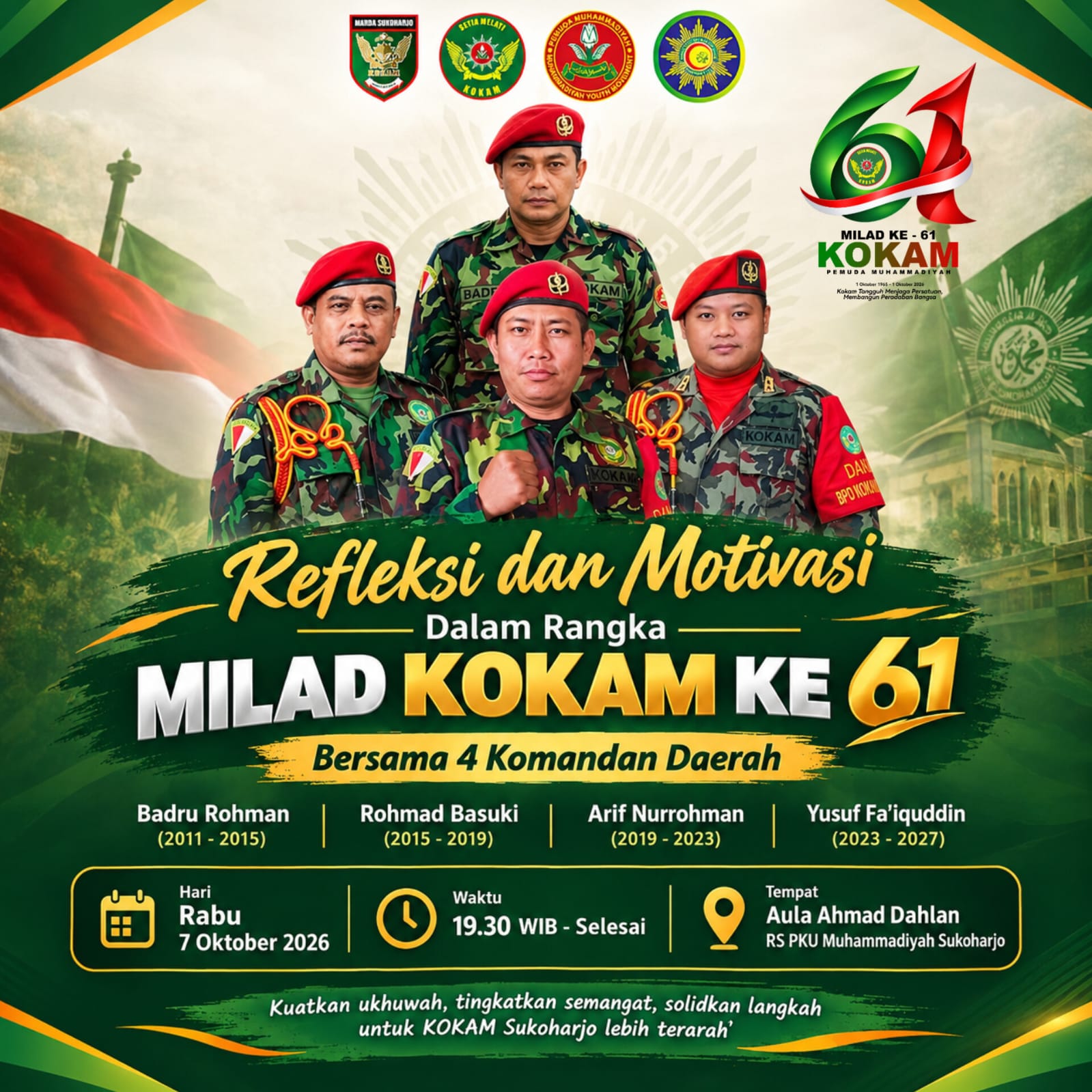 REFLEKSI MILAD KOKAM 61 – Perekat Persatuan, Bangun Peradaban Bangsa yang Berkemajuan