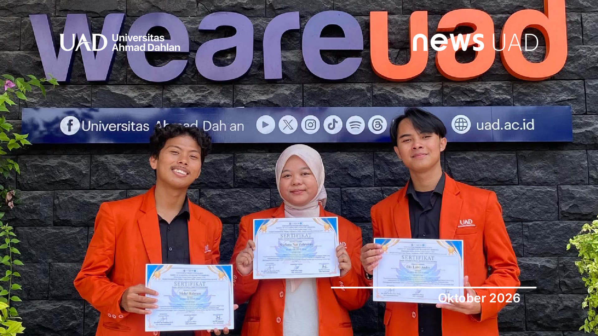 Mahasiswa UAD Raih Juara I Writing Contest FOMUNY 2026