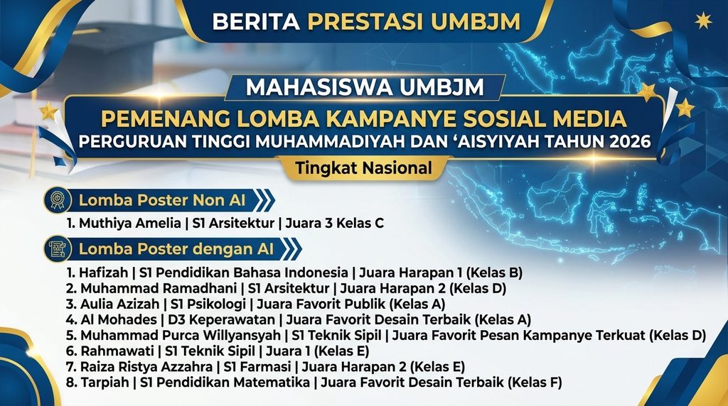 Mahasiswa UMBJM Raih 9 Prestasi pada Lomba Kampanye Sosial Media PTMA 2026