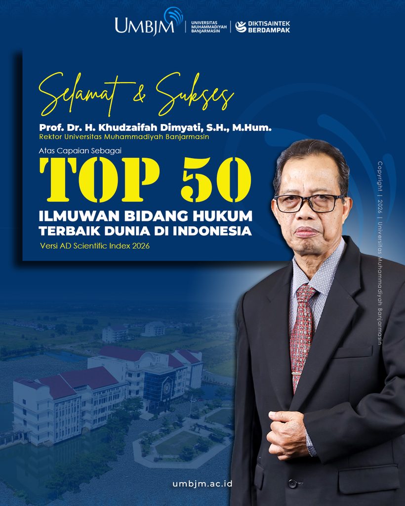 Rektor UMBJM Masuk Top 50 Ilmuwan Hukum Dunia