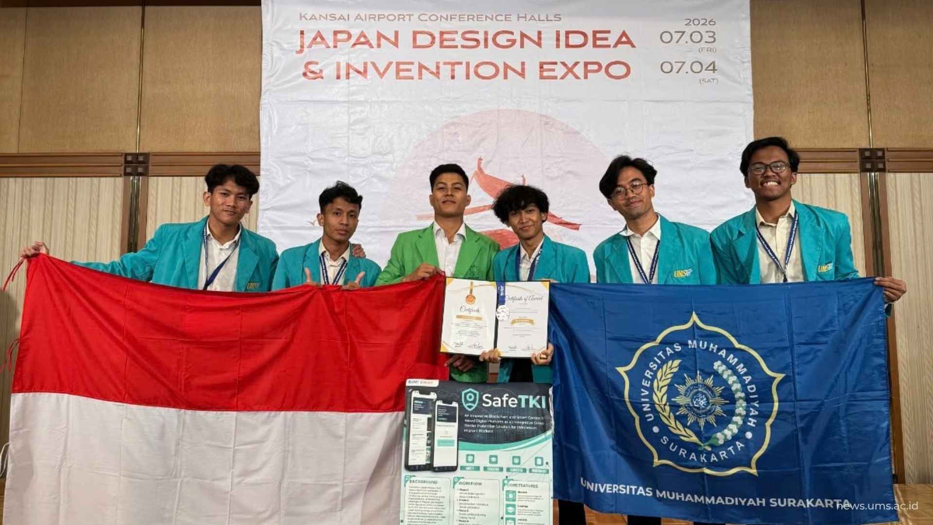 Mahasiswa PTI UMS Raih Perak di Jepang Lewat Inovasi Platform Digital “Safe TKI”
