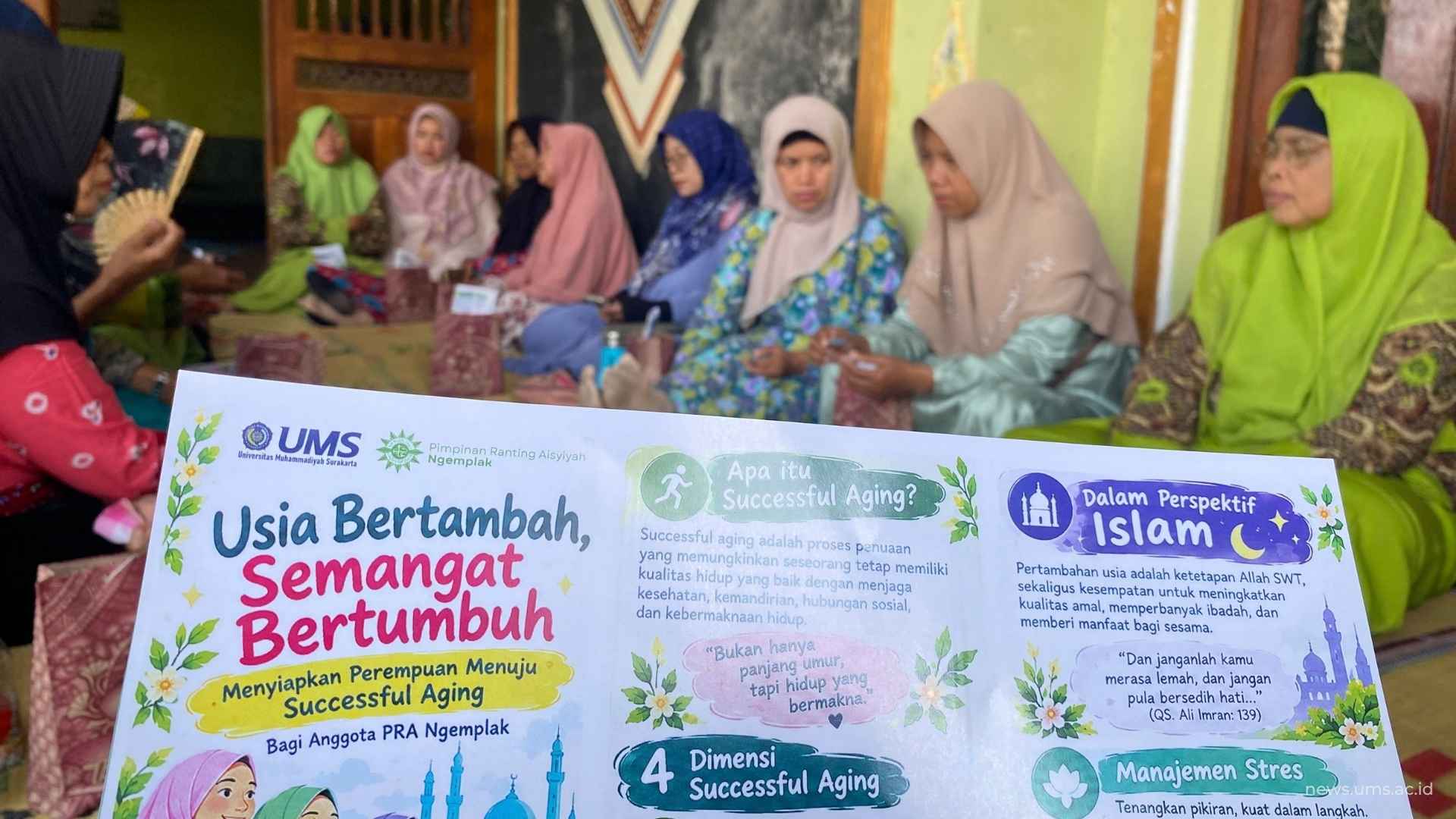 Psikologi UMS & PRA Ngemplak Gelar Edukasi Successful Aging Lansia
