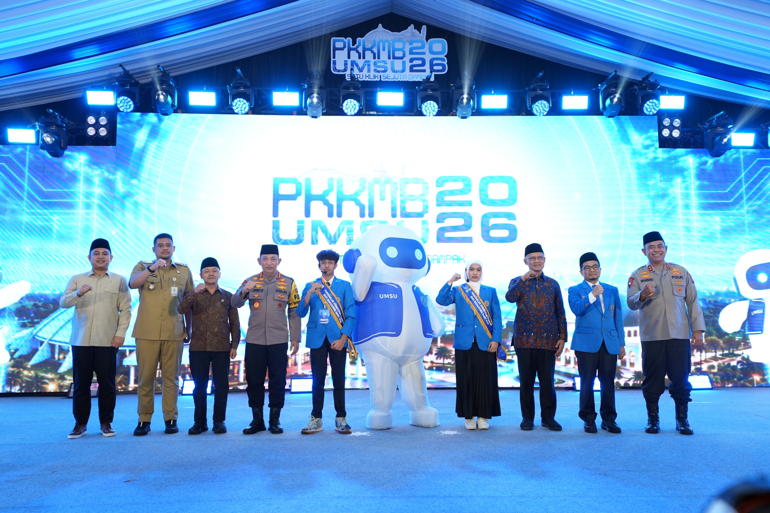 Ketum PP Muhammadiyah Kapolri, Gubernur Sumut Kompak Hadiri PKKMB UMSU 2026