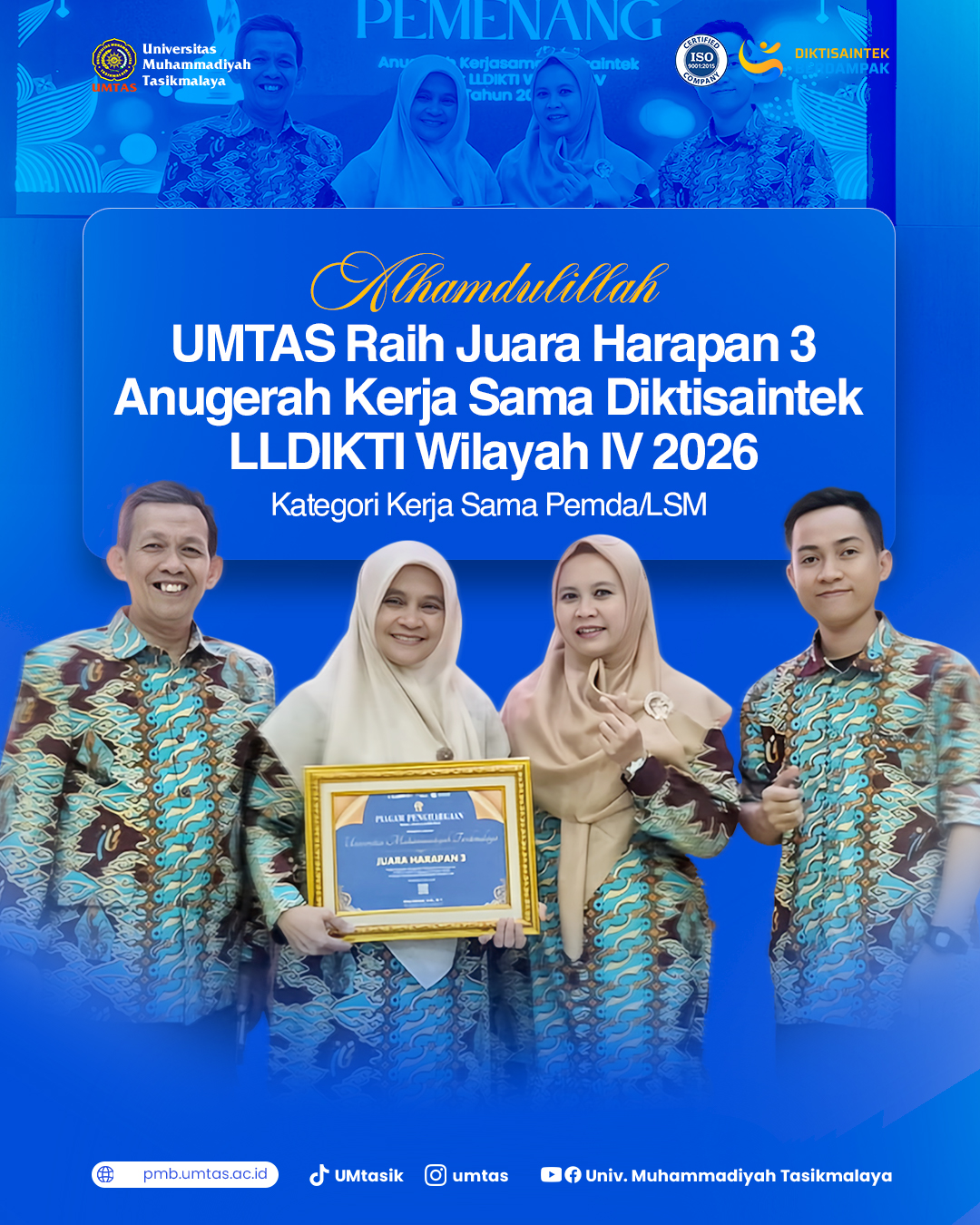 UMTAS Raih Juara Harapan III pada Kompetisi Kerja Sama Perguruan Tinggi Jawa Barat melalui Inovasi Bioflok Aquaponik Berbasis IoT