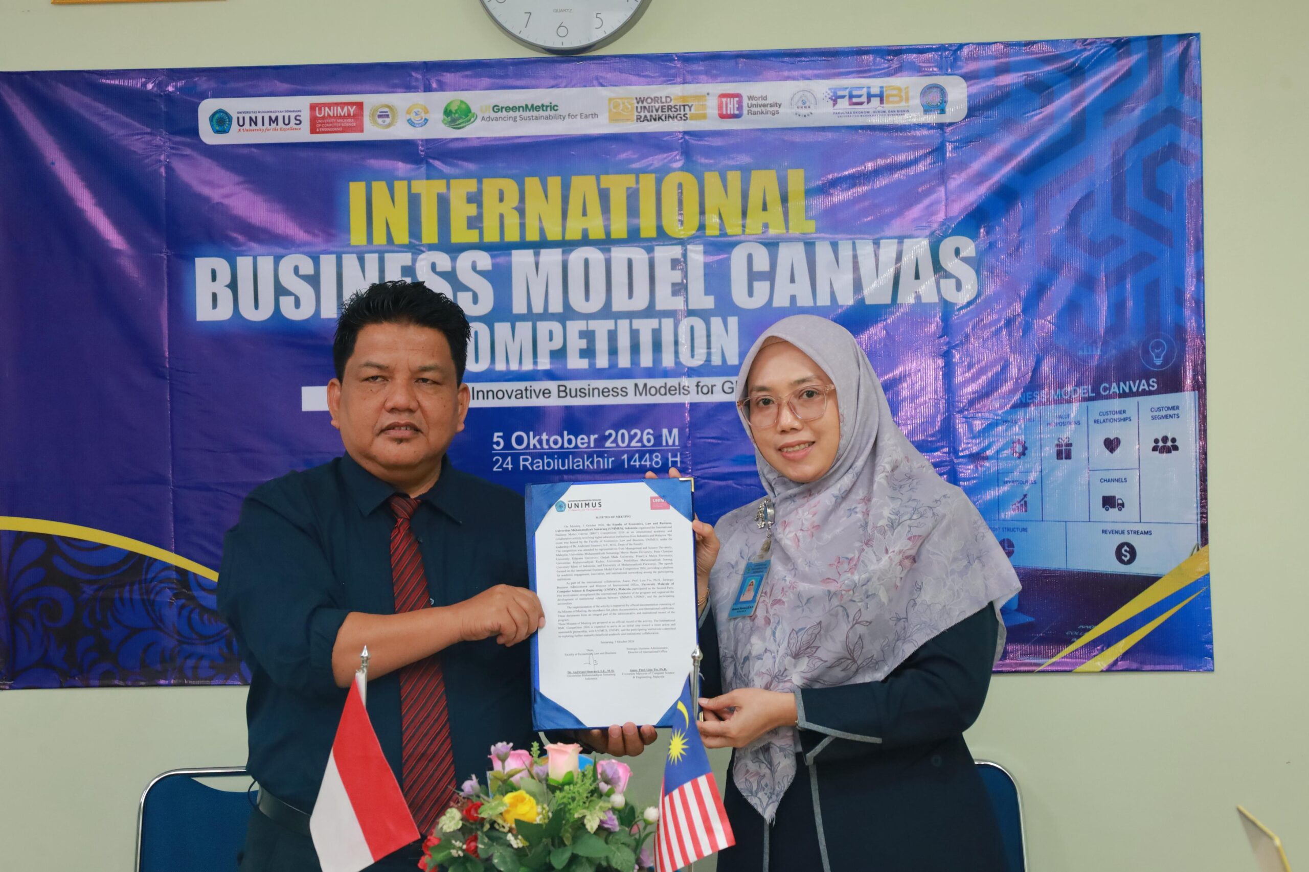 UNIMUS Perkuat Jejaring Global Lewat International BMC Competition 2026, 26 Tim Raih Penghargaan